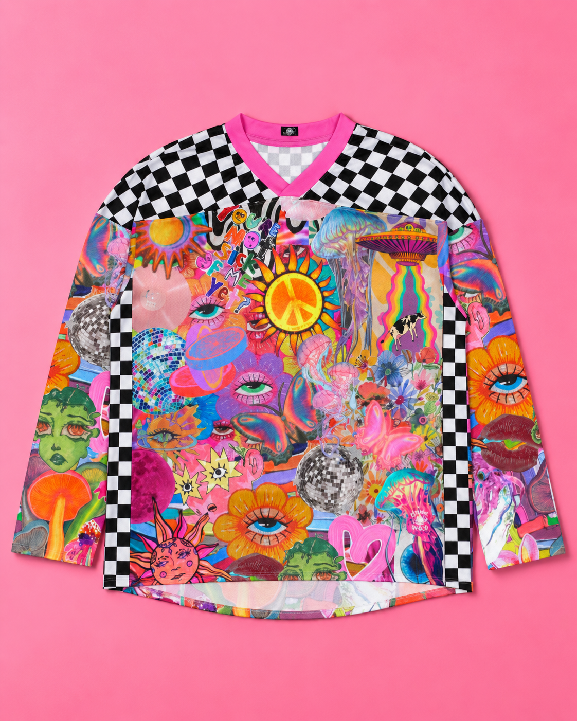 Psychedelic Rave Jersey – Colorful Trippy Festival Long Sleeve Jersey