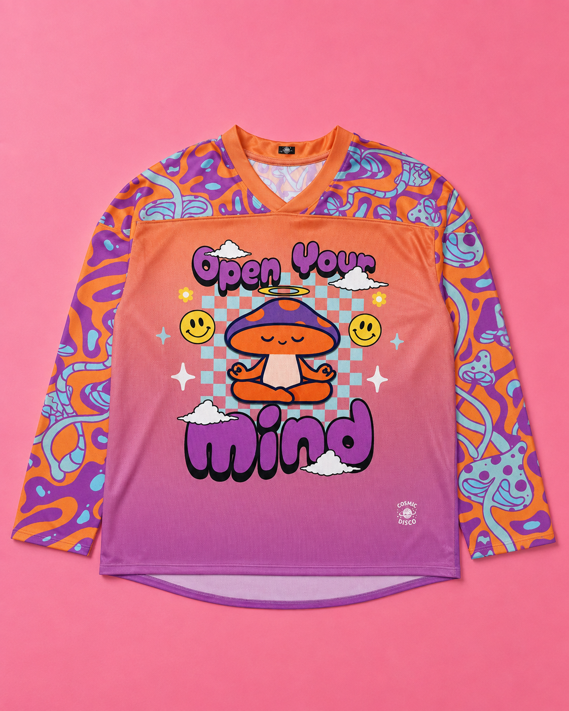 Open Your Mind Mushroom Rave Jersey – Psychedelic Festival Long Sleeve Jersey