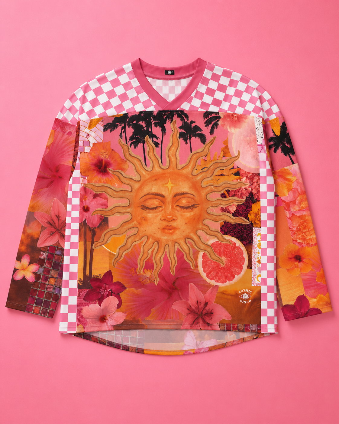 Celestial Sun Rave Jersey – Pink Festival Long Sleeve Jersey