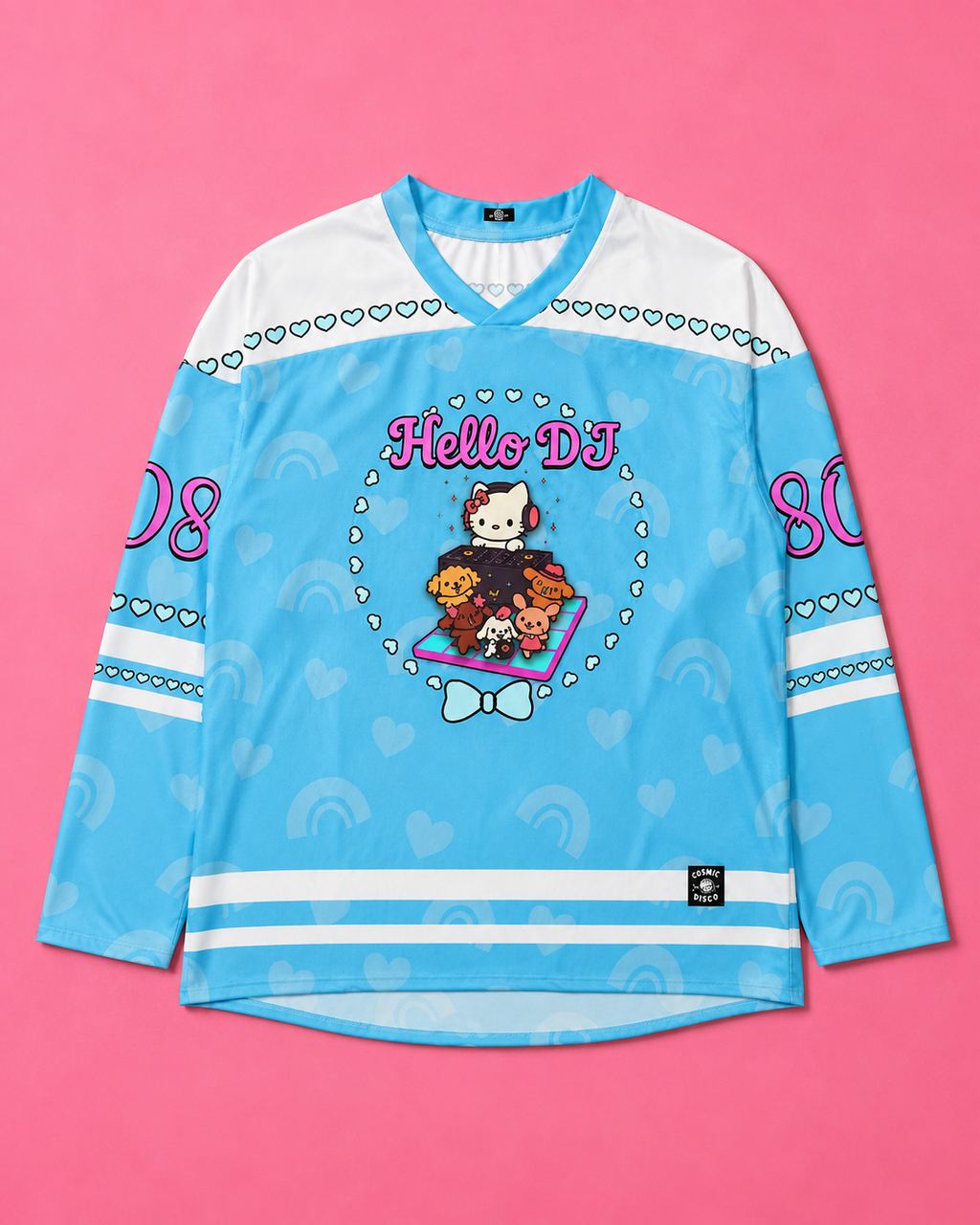 Hello DJ Rave Jersey – Blue Kawaii Festival Long Sleeve Jersey
