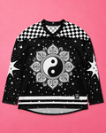 Yin Yang Mandala Rave Jersey – Black & White Festival Long Sleeve Jersey